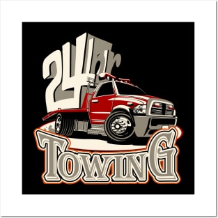 Cartoon tow truck Posters and Art